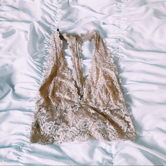 Free People Other - FREE PEOPLE NUDE LACE BRALETTE
